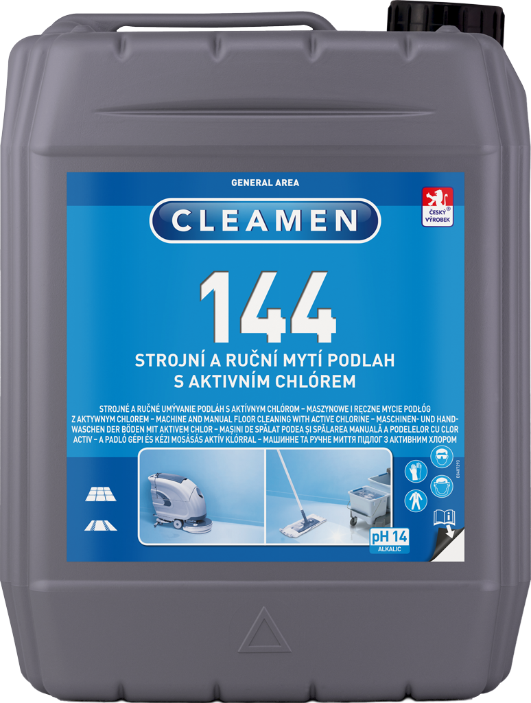 CLEAMEN 144 strojní podlahy s aktivním chlórem 5,5 kg